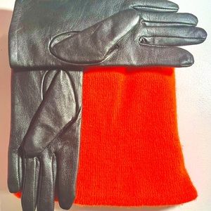 Vintage isotope Fitted leather gloves
